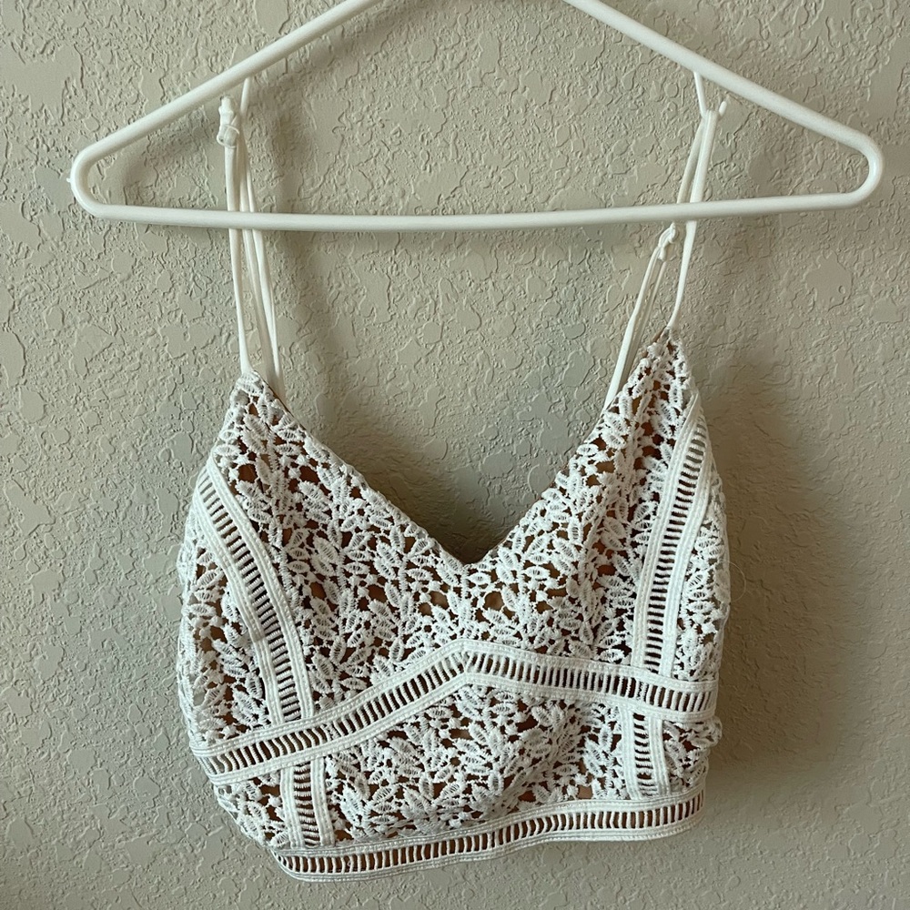 Brand new pac sun lace white top